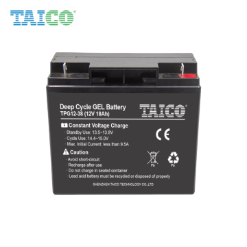 Small batteries 12v 18ah gel battery free maintenance for home light system